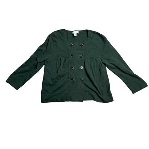 Ann Taylor Loft Green Button Cardigan Size Medium